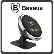 Baseus Βάση Κινητού Αυτοκινήτου 360-Degree Rotation με Μαγνήτη Silver Ασημί