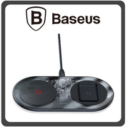 Baseus Wireless Charger Ασύρματος Φορτιστής (Qi Pad) 15W + Cable Καλώδιο 100cm Black Μαύρο (TZWXJK-B01)