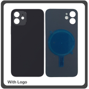 HQ OEM Συμβατό Για iPhone 12, iPhone12 (A2403, A2172, A2402) Premium Aftermarket Rear Back Battery Cover with Camera Big Hole Πίσω Κάλυμμα Πλάτη Καπάκι Μπαταρίας + Magsafe Charger Black Μαύρο​ (Grade AAA+++)