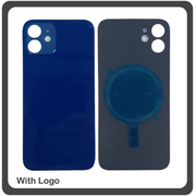 HQ OEM Συμβατό Για iPhone 12, iPhone12 (A2403, A2172, A2402) Premium Aftermarket Rear Back Battery Cover with Camera Big Hole Πίσω Κάλυμμα Πλάτη Καπάκι Μπαταρίας + Magsafe Charger Blue Μπλε​ (Grade AAA+++)