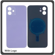 HQ OEM Συμβατό Για iPhone 12, iPhone12 (A2403, A2172, A2402) Premium Aftermarket Rear Back Battery Cover with Camera Big Hole Πίσω Κάλυμμα Πλάτη Καπάκι Μπαταρίας + Magsafe Charger Purple Μωβ​ (Grade AAA+++)