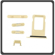 HQ OEM Συμβατό Για Apple iPhone XR, iPhoneXR (A2105, A1984, A2107, A2108, A2106, iPhone11,8) Set (Sim Tray + Power On/Off + Volume Keys + Silence Button) Yellow Κίτρινο (Grade AAA+++)