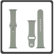 HQ OEM Replacement For Apple Watch 42mm 1,2 Series Bracelet Strap Λουράκι Ζώνη Σιλικόνης Silver Ασημί Bulk