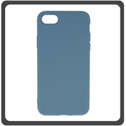 Θήκη Πλάτης - Back Cover, Silicone Σιλικόνη Gray Blue Μπλε Matt TPU For iPhone 7/8/SE 2020/SE 2022