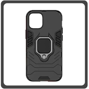Θήκη Πλάτης - Back Cover, Silicone Σιλικόνη Ring Armor Hybrid TPU Black Μαύρο For iPhone 13