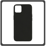 Θήκη Πλάτης - Back Cover, Silicone Σιλικόνη Matt Black Μαύρο For iPhone 13