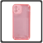 Θήκη Πλάτης - Back Cover, Silicone Σιλικόνη Armor Hybrid TPU Glitter Pink Ροζ For iPhone 12
