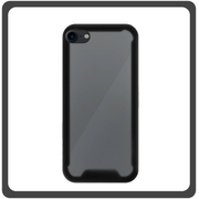 Θήκη Πλάτης - Back Cover, Silicone Σιλικόνη Acrylic Black Μαύρο For iPhone 7/8/SE 2020