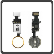 HQ OEM Συμβατό Για Apple iPhone 7 (A1660, A1778 ) iPhone7+ (A1661, A1784) iPhone8 (A1863, A1905) iPhone8+ (A1864, A1897), Universal Home Button Κεντρικό Κουμπί + Flex Cable Gold Χρυσό YF (Grade AAA+++)