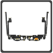 HQ OEM Συμβατό Για Apple iPhone 12 Pro Max, iPhone 12 ProMax (A2411, A2342, A2410) Charging Dock Connector Lightning Flex Καλωδιοταινία Κονέκτορας Φόρτισης + Microphone Μικρόφωνο Graphite Μαύρο​ (Grade AAA+++)