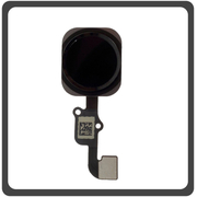 Γνήσια Original Apple iPhone 6S, iPhone 6 S (A1633, A1688), iPhone 6S+, iPhone 6S Plus (A1634, A1687) Home Button Κεντρικό Κουμπί + Flex Cable Space Gray Μαύρο