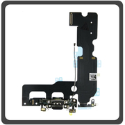 Γνήσια Original Apple iPhone 8+, iPhone 8 Plus (A1864, A1897), Swap Charging Dock Connector Lightning Flex Καλωδιοταινία Κονέκτορας Φόρτισης + Microphone Μικρόφωνο Space Gray Μαύρο