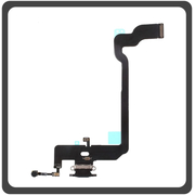 Γνήσια Original Apple iPhone XS (A2097, A1920, A2100) Swap Charging Dock Connector Lightning Flex Καλωδιοταινία Κονέκτορας Φόρτισης + Microphone Μικρόφωνο Space Gray Μαύρο