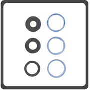 HQ OEM Συμβατό Για Apple iPhone 13 Pro (A2638, A2483) / iPhone 13 Pro Max (A2643, A2484) Main Camera Lens Τζαμάκι Κάμερας + Frame Πλαίσιο Sierra Blue Μπλε (Premium A+)