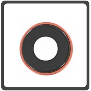 HQ OEM Συμβατό Για Apple iPhone XR, iPhoneXR (A2105, A1984, A2107, A2108, A2106, iPhone11,8) Main Camera Lens Τζαμάκι Κάμερας + Frame Πλαίσιο Coral Κοραλλί (Grade AAA+++)