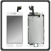 Original Γνήσια Iphone 6 (A1549, A1586, A1589, A1522, A1524, A1593) Lcd Display Screen Οθόνη + Touch Screen Digitizer Μηχανισμός Αφής White  + Small Parts (Pulled By Foxconn)