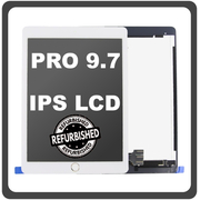 iPad Pro 9.7 (2016) (A1673, A1674, A1675) IPS LCD Display Aseembly Screen &Omicron;&theta;ό&nu;&eta; + Touch Digitizer Unit &Mu;&eta;&chi;&alpha;&nu;&iota;&sigma;&mu;ό&sigmaf; A&phi;ή&sigmaf; + Home Button &Kappa;&epsilon;&nu;&tau;&rho;&iota;&kappa;ό &Kappa;&omicron;&upsilon;&mu;&pi;ί  White Ά&sigma;&pi;&rho;&omicron; (Ref By Apple)