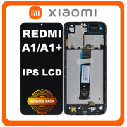Γνήσια Original Xiaomi Redmi A1 (220733SI, 220733SG), Redmi A1+ (220733SFG) IPS LCD Display Screen Assembly Οθόνη + Touch Screen Digitizer Μηχανισμός Αφής + Frame Bezel Πλαίσιο Σασί Black Μαύρο 5600010C3S00 (Service Pack By Xiaomi)