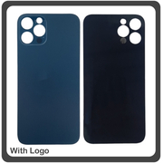 HQ OEM Συμβατό Για Apple iPhone 12 Pro, iPhone 12Pro (A2407, A2341, A2406, A2408, iPhone13,3) Premium Aftermarket Rear Back Battery Cover with Camera Big Hole Πίσω Κάλυμμα Πλάτη Καπάκι Μπαταρίας Pacific Blue Μπλε (Premium A+​)