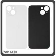 HQ OEM Συμβατό Με Apple iPhone 14, iPhone14 (A2882, A2649), Premium Aftermarket Rear Back Battery Cover with Camera Big Hole Πίσω Κάλυμμα Πλάτη Καπάκι Μπαταρίας Starlight Άσπρο (Premium A+​)