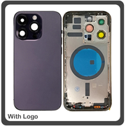 HQ OEM &Sigma;&upsilon;&mu;&beta;&alpha;&tau;ό &Mu;&epsilon; Apple iPhone 14 Pro (A2890), Rear Back Battery Cover Middle Frame- Housing &Pi;ί&sigma;&omega; &Kappa;ά&lambda;&upsilon;&mu;&mu;&alpha; &Kappa;&alpha;&pi;ά&kappa;&iota; &Pi;&lambda;ά&tau;&eta; &Mu;&pi;&alpha;&tau;&alpha;&rho;ί&alpha;&sigmaf; - &Sigma;&alpha;&sigma;ί + Camera Lens &Tau;&zeta;&alpha;&mu;ά&kappa;&iota; &Kappa;ά&mu;&epsilon;&rho;&alpha;&sigmaf; + Side Keys &Pi;&lambda;&alpha;&iota;&nu;ά &pi;&lambda;ή&kappa;&tau;&rho;&alpha;  + Sim Tray &Theta;ή&kappa;&eta; &Kappa;ά&rho;&tau;&alpha;&sigmaf; Deep Purple &Mu;&omega;&beta; (Premium A+)