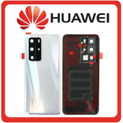 Γνήσια Original Huawei P40 Pro, Huawei P 40Pro (ELS-NX9, ELS-N04) Rear Back Battery Cover Πίσω Καπάκι Πλάτη Μπαταρίας Ice White Άσπρο 02353MMX (Service Pack By Huawei)