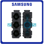 Γνήσια Original Samsung Galaxy A04S (SM-A047F, SM-A047F/DS) Deco Camera Frame Πίσω Πλαίσιο Κάμερας + Camera Lens Τζαμάκι Κάμερας Black Μαύρο GH98-47704A (Service Pack By Samsung)