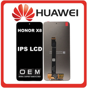 HQ OEM Συμβατό Με Huawei Honor X8 (TFY-LX1, TFY-LX2) IPS LCD Display Screen Assembly Οθόνη + Touch Screen Digitizer Μηχανισμός Αφής Black Μαύρο (Premium A+)