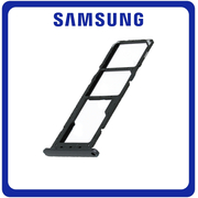 Γνήσια Original Samsung Galaxy A14 4G, (SM-A145F, SM-A145F/DSN) Sim Tray Slot + MicroSD Tray Υποδοχέας Βάση Θήκη Κάρτας SIM​ Black Μαύρο GH81-23521A (Service Pack By Samsung)