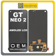 New Refurbished Realme GT Neo2 (RMX3370) AMOLED LCD Display Screen Assembly Οθόνη + Touch Screen Digitizer Μηχανισμός Αφής Black Μαύρο