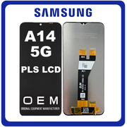 HQ OEM Συμβατό Με Samsung Galaxy A14 5G (SM-A146P) PLS LCD Display Screen Assembly Οθόνη + Touch Screen Digitizer Μηχανισμός Αφής Black Μαύρο (Premium A+)