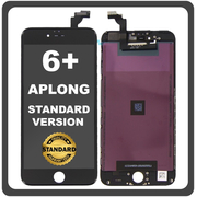 HQ OEM Συμβατό Με Apple iPhone 6+, iPhone 6 Plus (A1522, A1524) APLONG Standard Version LCD Display Screen Assembly Οθόνη + Touch Screen Digitizer Μηχανισμός Αφής Black Μαύρο (Premium A+) (Lifetime Warranty Για Συνεργατες B2B​)
