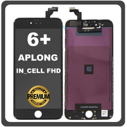 HQ OEM Συμβατό Με Apple iPhone 6+, iPhone 6 Plus (A1522, A1524) APLONG In Cell FHD LCD Display Screen Assembly Οθόνη + Touch Screen Digitizer Μηχανισμός Αφής Black Μαύρο (Premium A+) (Lifetime Warranty Για Συνεργατες B2B​)