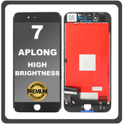 HQ OEM Συμβατό Με Apple iPhone 7, iPhone7 (A1660, A1778) APLONG High Brightness LCD Display Screen Assembly Οθόνη + Touch Screen Digitizer Μηχανισμός Αφής Black Μαύρο (Premium A+) (Lifetime Warranty Για Συνεργάτες B2B​)
