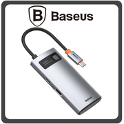 Baseus Metal Gleam Series USB-C Docking Station με USB-A 3.0, 1 θύρα USB-C PD Silver Ασημί