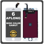 HQ OEM Συμβατό Με Apple iPhone 6, iPhone6 (A1549, A1586) APLONG Wide Color Gamut LCD Display Screen Assembly Οθόνη + Touch Screen Digitizer Μηχανισμός Αφής White Ασημί (Premium A+) (Lifetime Warranty Για Συνεργάτες B2B​)