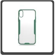 Θήκη Πλάτης - Back Cover, Silicone Σιλικόνη TPU-Rimmed Acrylic Protective Case Green Πράσινο For iPhone XS Max