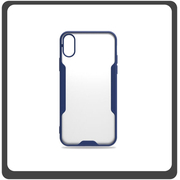 Θήκη Πλάτης - Back Cover, Silicone Σιλικόνη TPU-Rimmed Acrylic Protective Case Blue Μπλε For iPhone XS Max
