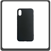 Θήκη Πλάτης - Back Cover, Silicone Σιλικόνη Liquid TPU Soft Protective Case Black Μαύρο For iPhone XS Max