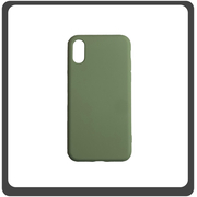 Θήκη Πλάτης - Back Cover, Silicone Σιλικόνη Liquid TPU Soft Protective Case Matcha Green Πράσινο For iPhone XS Max