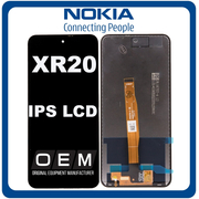 HQ OEM Συμβατό Με Nokia XR20 (TA-1368, TA-1362) IPS LCD Display Screen Assembly Οθόνη + Touch Screen Digitizer Μηχανισμός Αφής Black Μαύρο (Premium A+)