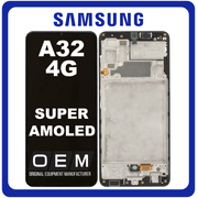 HQ OEM &Sigma;&upsilon;&mu;&beta;&alpha;&tau;ό &Mu;&epsilon; Samsung Galaxy A32 4G (SM-A325F, SM-A325F/DS) Super AMOLED LCD Display Screen Assembly &Omicron;&theta;ό&nu;&eta; + Touch Screen Digitizer &Mu;&eta;&chi;&alpha;&nu;&iota;&sigma;&mu;ό&sigmaf; &Alpha;&phi;ή&sigmaf; + Frame Bezel &Pi;&lambda;&alpha;ί&sigma;&iota;&omicron; &Sigma;&alpha;&sigma;ί Awesome Black &Mu;&alpha;ύ&rho;&omicron; (Premium A+)