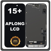 Γνήσια Original For Apple iPhone 15 Plus, iPhone 15+ (A3094, A2847, A3093, A3096) APLONG LCD Display Screen Assembly Οθόνη + Touch Screen Digitizer Μηχανισμός Αφής Black Μαύρο (Lifetime Warranty Για Συνεργατες B2B​)