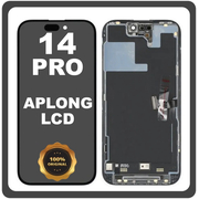 Γνήσια Original For Apple iPhone 14 Pro, iPhone 14Pro (A2890, A2650), APLONG LCD Display Screen Assembly Οθόνη + Touch Screen Digitizer Μηχανισμός Αφής Space Black Μαύρο (Lifetime Warranty Για Συνεργατες B2B​)