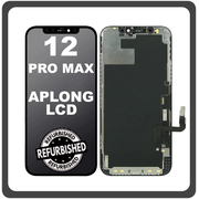 iPhone 12 Pro Max, iPhone 12 ProMax (A2411, A2342) APLONG LCD Display Screen Assembly Οθόνη + Touch Screen Digitizer Μηχανισμός Αφής Graphite Μαύρο (Ref By Apple) (Lifetime Warranty Για Συνεργατες B2B​)
