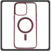 Θήκη Πλάτης - Back Cover, Silicone Σιλικόνη Frosted Edge Macaroon Magnetic Case Plum Purple Μωβ For iPhone 14 Pro