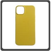 Θήκη Πλάτης - Back Cover, Silicone Σιλικόνη High Quality Liquid TPU Soft Protective Case Yellow Κίτρινο For iPhone 14 Plus
