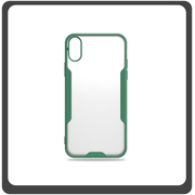 Θήκη Πλάτης - Back Cover, Silicone Σιλικόνη TPU-Rimmed Acrylic Protective Case Green Πράσινο For iPhone X/XS