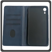 Θήκη Book, Leather Print Wallet Case Δερματίνη Blue Μπλε For iPhone XR