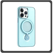 Θήκη Πλάτης - Back Cover, Silicone Σιλικόνη Rotating Magnetic Bracket Protective Case Blue Μπλε For iPhone 14 Pro Max